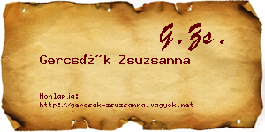 Gercsák Zsuzsanna névjegykártya